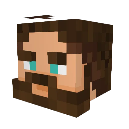ZockoBOB Minecraft avatar head, 3D render