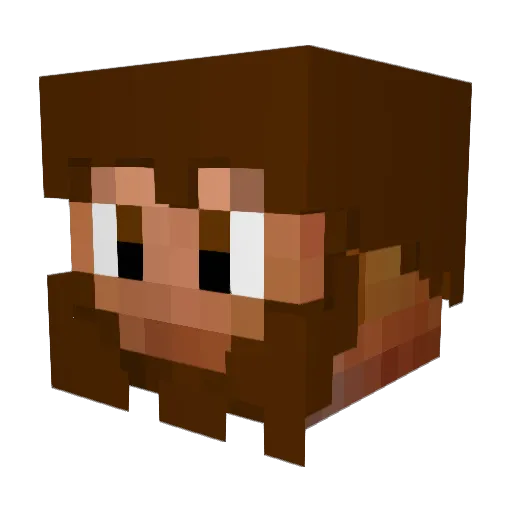 ZockonatorTV Minecraft avatar head, 3D render