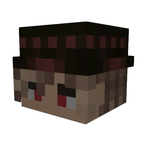 ZodakBR Minecraft avatar head, 3D render