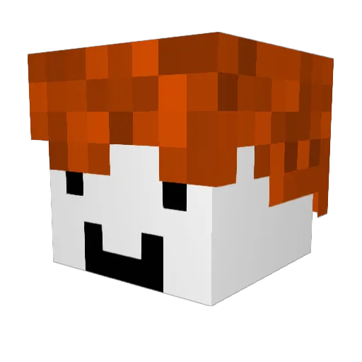 Zoddie Minecraft avatar head, 3D render