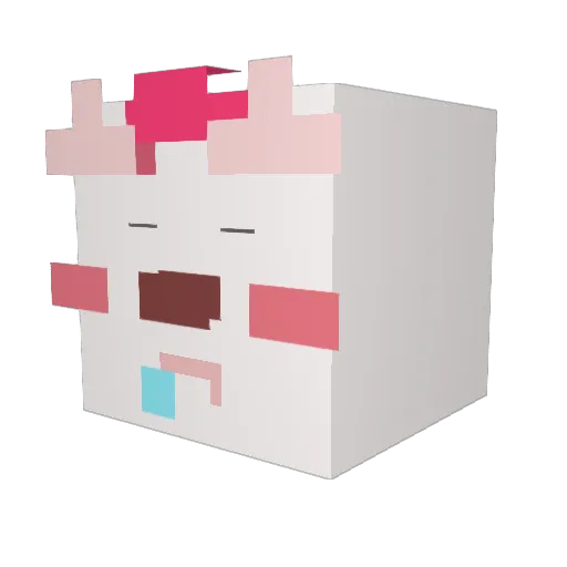 Zodi_ac Minecraft avatar head, 3D render