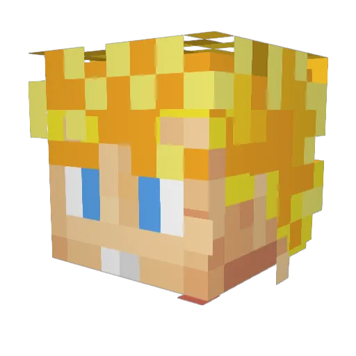 Zodiak50 Minecraft avatar head, 3D render