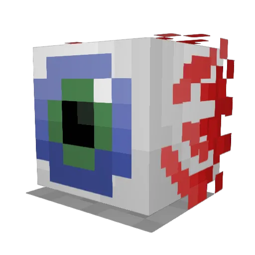 Zodiaku Minecraft avatar head, 3D render