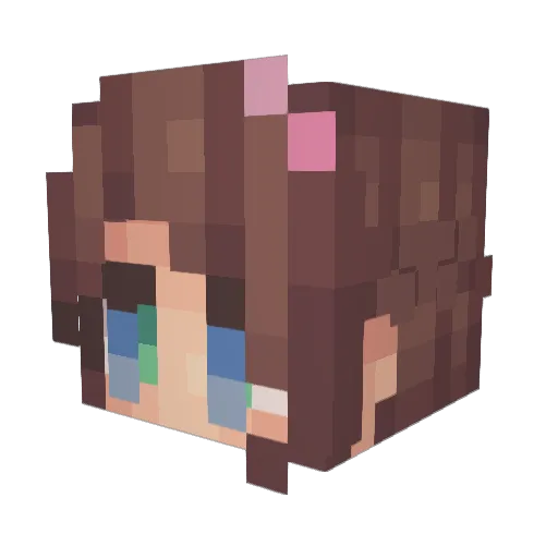 Zodic Minecraft avatar head, 3D render