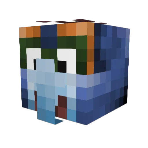 ZodileyDoo Minecraft avatar head, 3D render