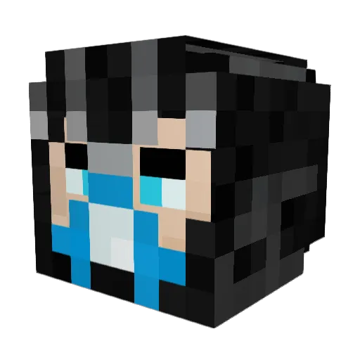 Zodux Minecraft avatar head, 3D render