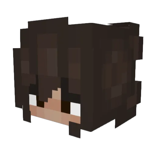ZoeBattleSand Minecraft avatar head, 3D render