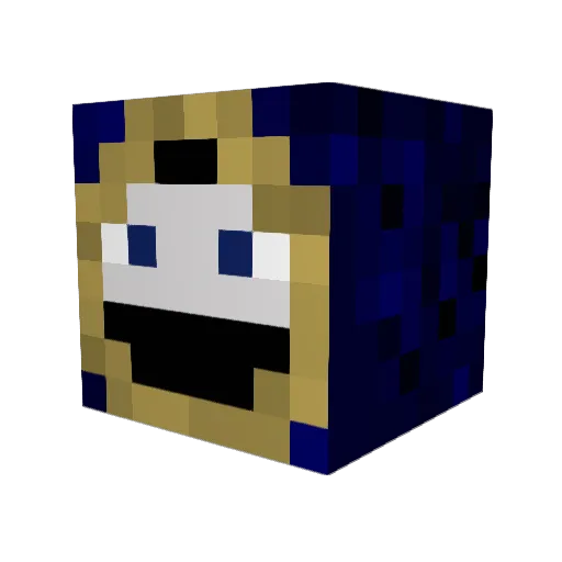 ZoeCat101 Minecraft avatar head, 3D render