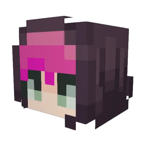 ZoeHellen Minecraft avatar head, 3D render