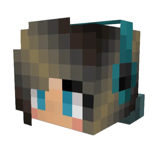 ZoeParker Minecraft avatar head, 3D render