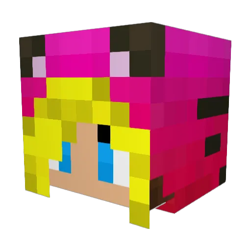 ZoeSpry Minecraft avatar head, 3D render