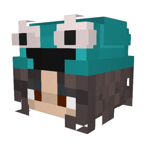ZoeTicake Minecraft avatar head, 3D render