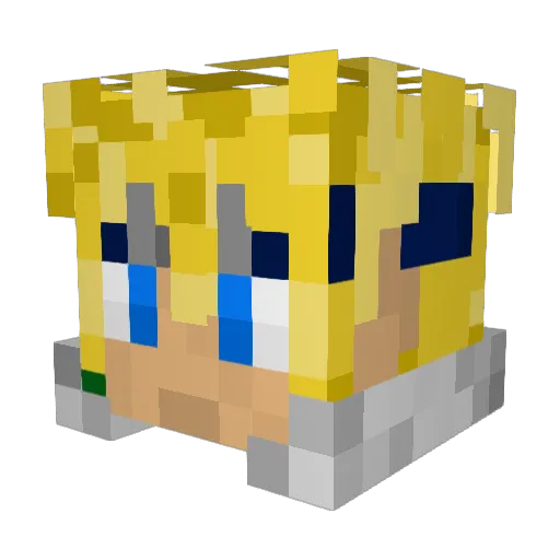 ZoeX_0 Minecraft avatar head, 3D render
