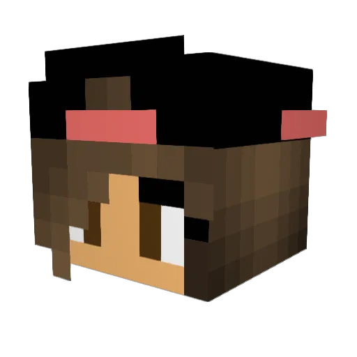 ZoeYolo Minecraft avatar head, 3D render