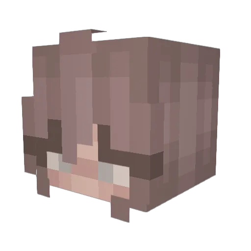 ZoeZ777 Minecraft avatar head, 3D render