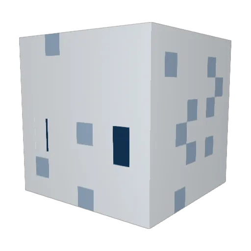 ZoeZazzle Minecraft avatar head, 3D render