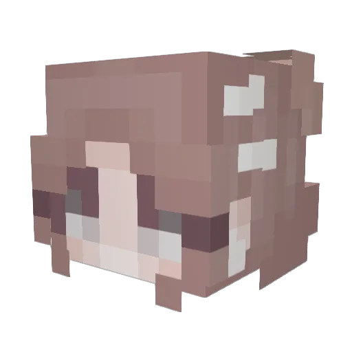 Zoe_exe Minecraft avatar head, 3D render
