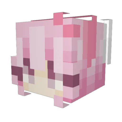 ZoeeMC Minecraft avatar head, 3D render