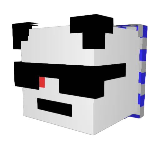 Zoeglfrex Minecraft avatar head, 3D render