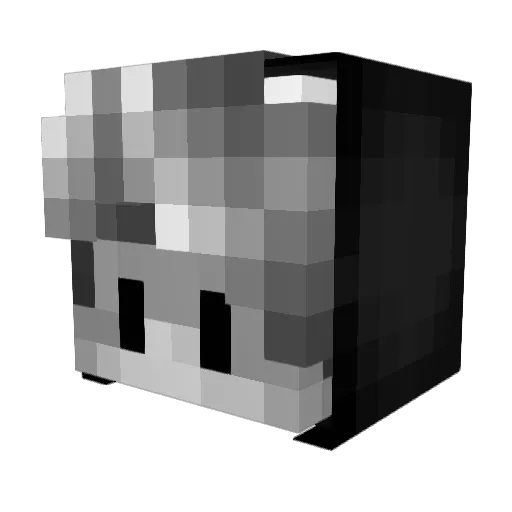 Zoenmgl Minecraft avatar head, 3D render