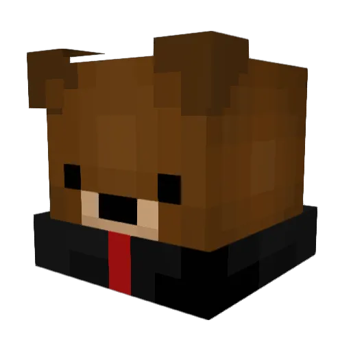 Zoeol Minecraft avatar head, 3D render