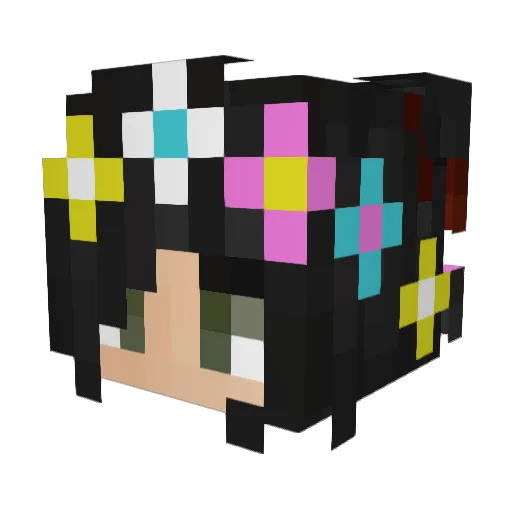 Zoetken Minecraft avatar head, 3D render