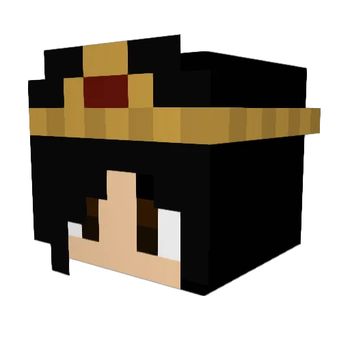 Zoewales Minecraft avatar head, 3D render