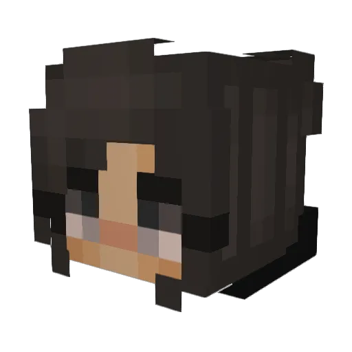 ZoeyC33 Minecraft avatar head, 3D render