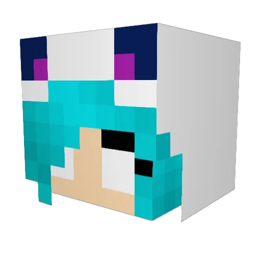 ZoeyD07 Minecraft avatar head, 3D render