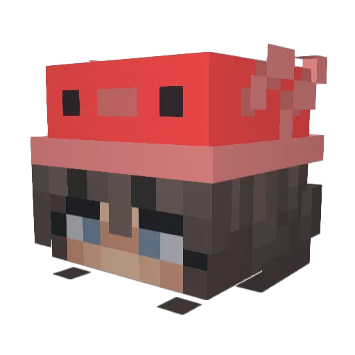 ZoeyIM23 Minecraft avatar head, 3D render