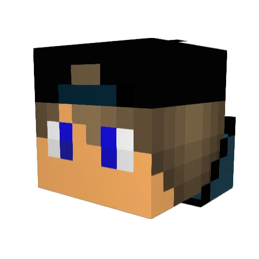 ZoeyMichelle Minecraft avatar head, 3D render