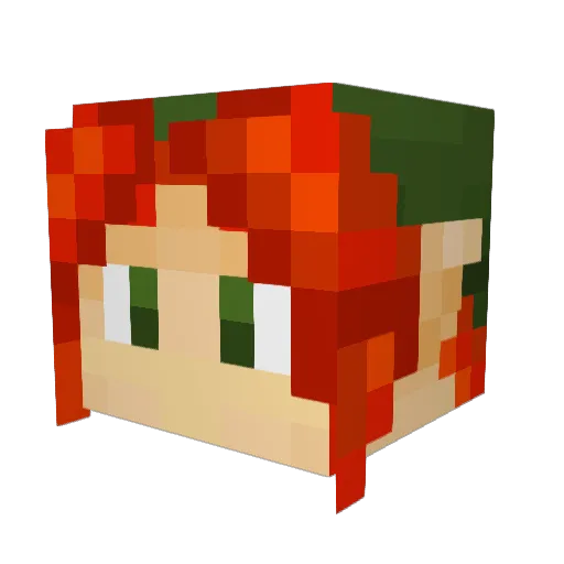 ZoeyRyan Minecraft avatar head, 3D render