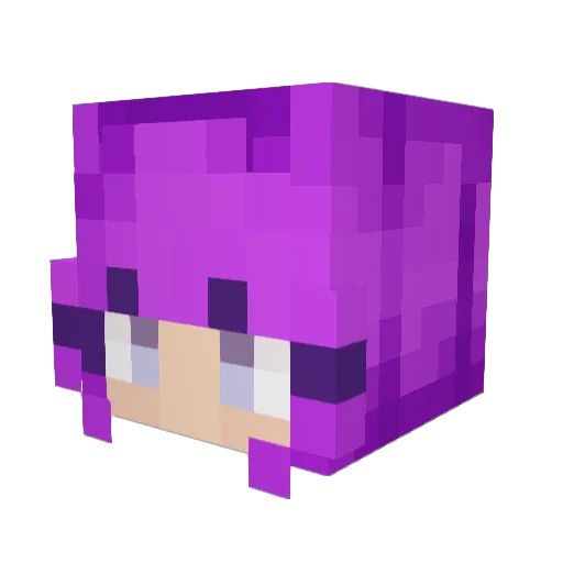 ZoeyTV Minecraft avatar head, 3D render