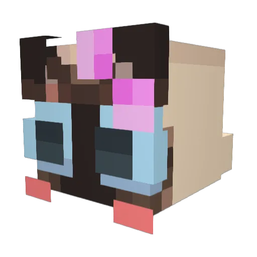 Zoey_0814 Minecraft avatar head, 3D render