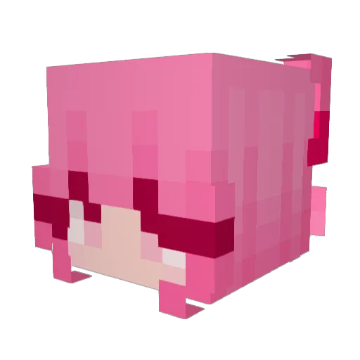 Zoey_YT Minecraft avatar head, 3D render