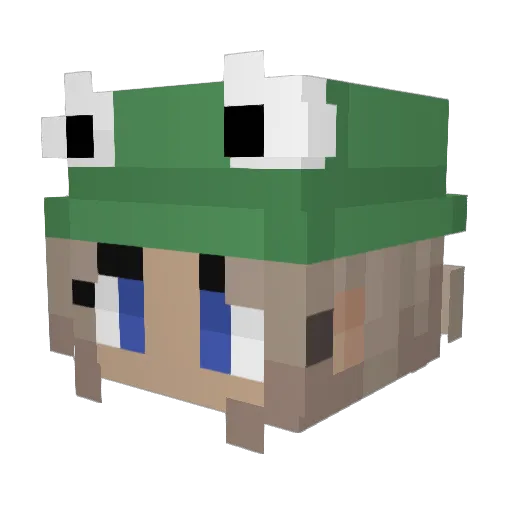 Zoeyss Minecraft avatar head, 3D render