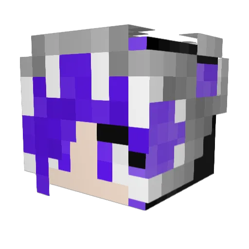 Zoeyzo13 Minecraft avatar head, 3D render