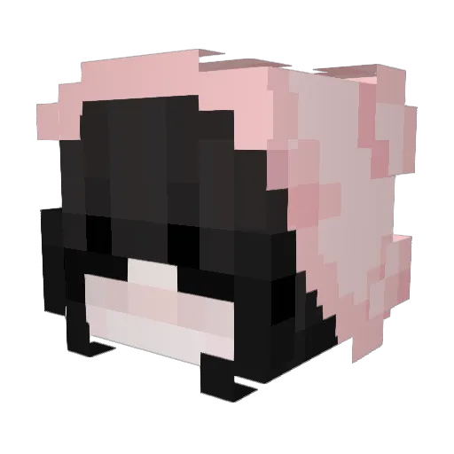 Zofah Minecraft avatar head, 3D render
