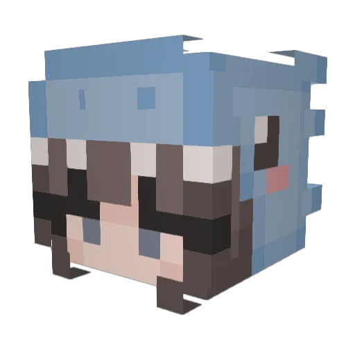 ZofiaCrafty Minecraft avatar head, 3D render