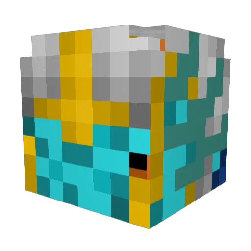ZogAlpin Minecraft avatar head, 3D render