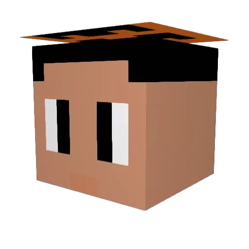 Zogan Minecraft avatar head, 3D render