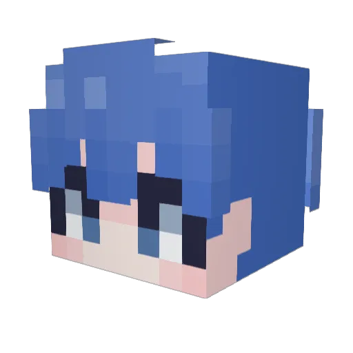 Zohas Minecraft avatar head, 3D render
