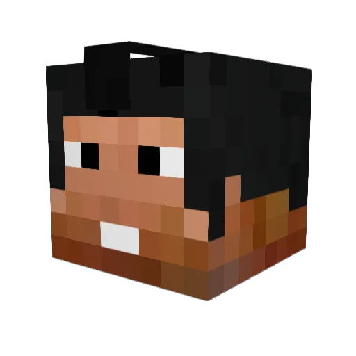 Zoinkx Minecraft avatar head, 3D render
