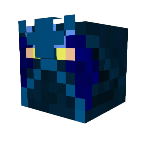 Zoivu Minecraft avatar head, 3D render