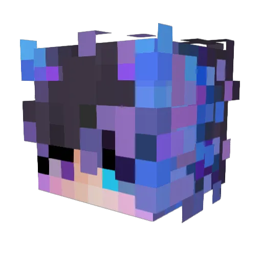 Zoja564 Minecraft avatar head, 3D render