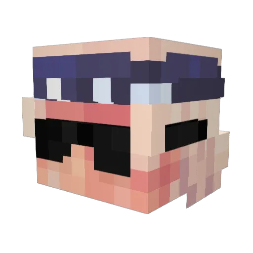 Zojky Minecraft avatar head, 3D render