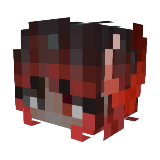 Zokiri Minecraft avatar head, 3D render