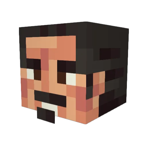 ZokkaFlokka Minecraft avatar head, 3D render