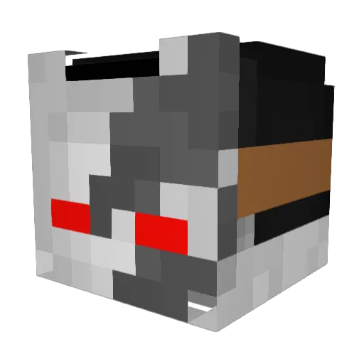 Zokkann Minecraft avatar head, 3D render