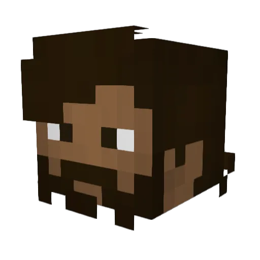Zokoa Minecraft avatar head, 3D render